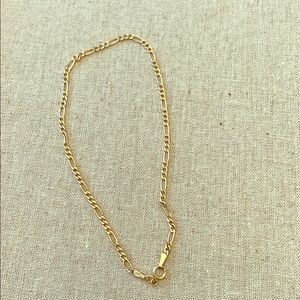 14K Ankle Bracelet 9”